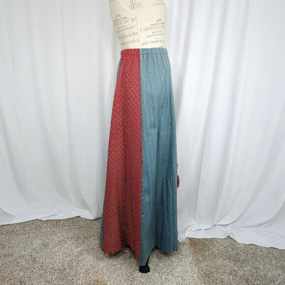 Vintage Chessa Davis Western Skirt Small Maxi Denim - Picture 6 of 10